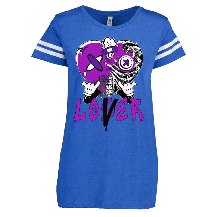 Racer Purple 5s Tee To Match Loser Lover Heart 5 Racer Blue Enza Ladies Jersey Football T-Shirt