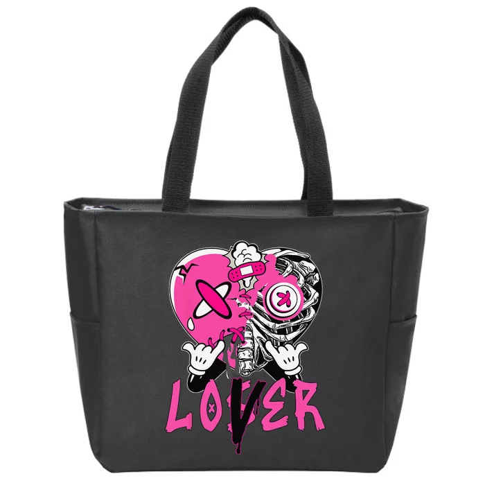 Racer Pink 5s Tee To Match Loser Lover Heart 5 Racer Blue Zip Tote Bag