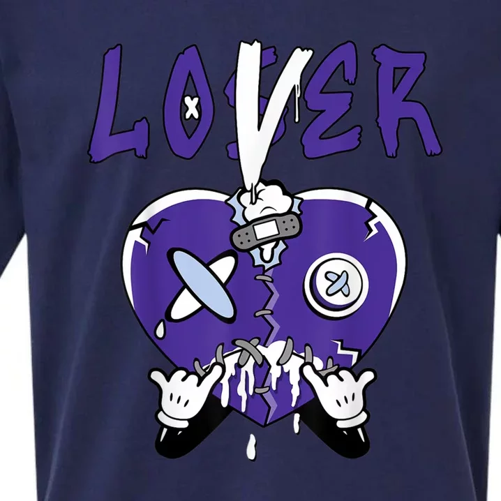 Racer Purple 5s Tee To Match Loser Lover Heart 5 Racer Purple Sueded Cloud Jersey T-Shirt