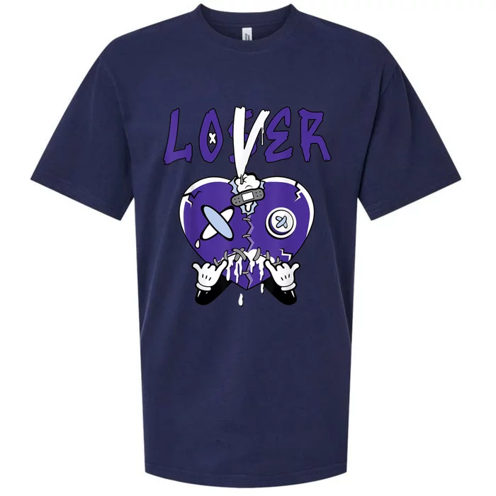 Racer Purple 5s Tee To Match Loser Lover Heart 5 Racer Purple Sueded Cloud Jersey T-Shirt