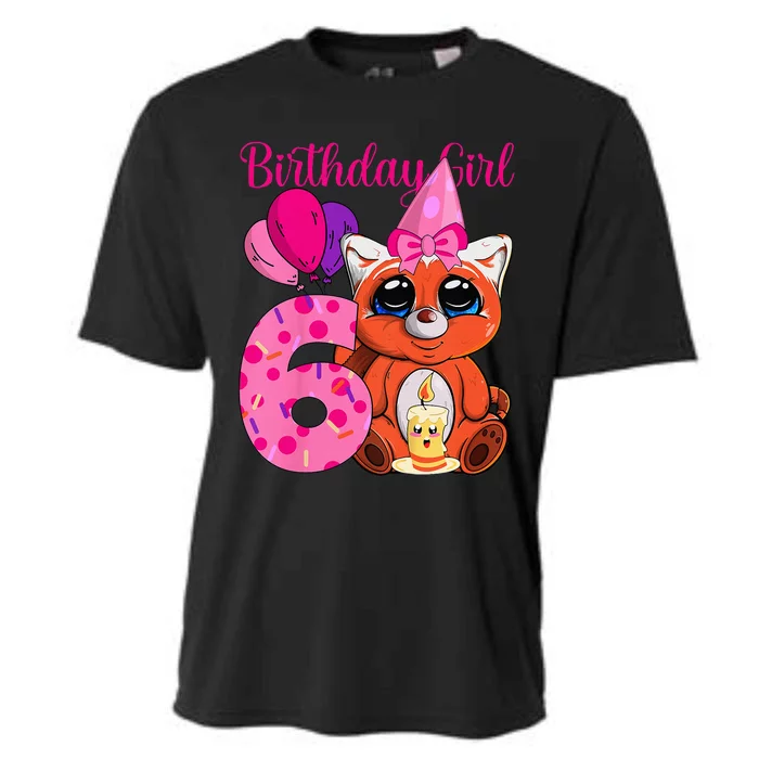 Red Panda 6th Birthday Im 6 Years Old Cooling Performance Crew T-Shirt