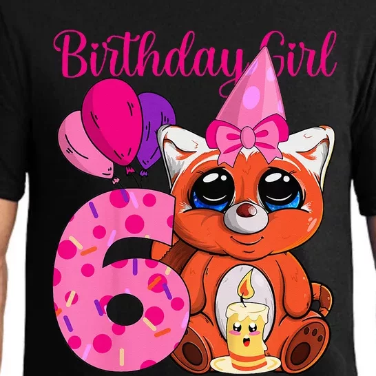 Red Panda 6th Birthday Im 6 Years Old Pajama Set