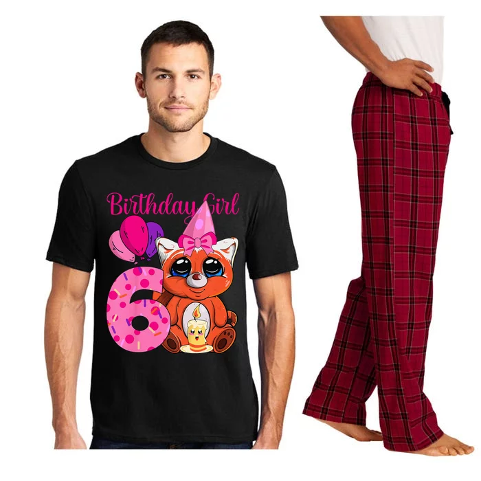 Red Panda 6th Birthday Im 6 Years Old Pajama Set