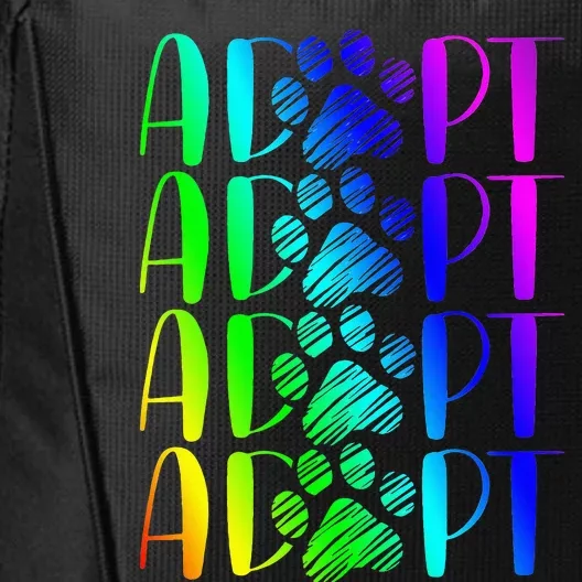 Rainbow Pet Adoption Graphic Dog Adopt Rescue City Backpack