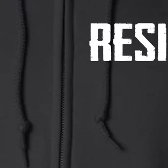 Resist Political Anti Authority Protest Rebel Rally March Full Zip Hoodie