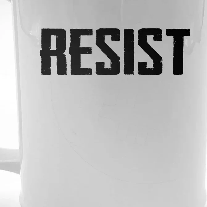 Resist Political Anti Authority Protest Rebel Rally March Front & Back Beer Stein