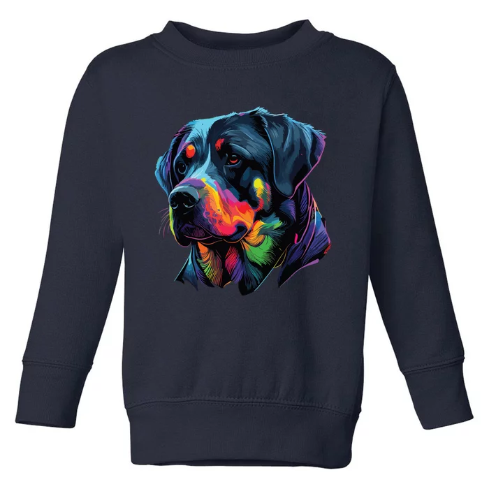 Rottweiler Pop Art Design Funny Rottweiler Toddler Sweatshirt