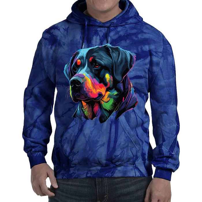 Rottweiler Pop Art Design Funny Rottweiler Tie Dye Hoodie