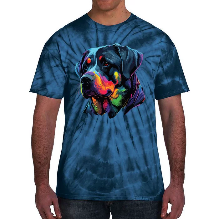 Rottweiler Pop Art Design Funny Rottweiler Tie-Dye T-Shirt