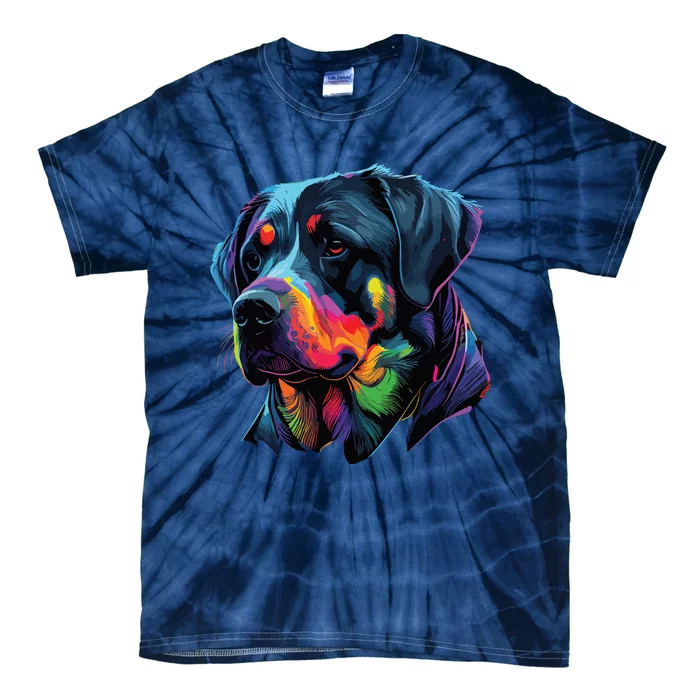 Rottweiler Pop Art Design Funny Rottweiler Tie-Dye T-Shirt