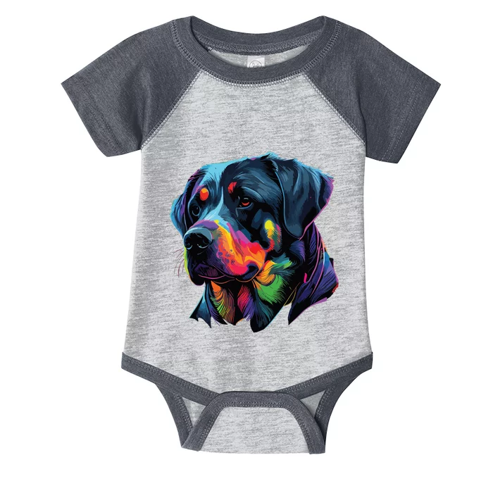 Rottweiler Pop Art Design Funny Rottweiler Infant Baby Jersey Bodysuit