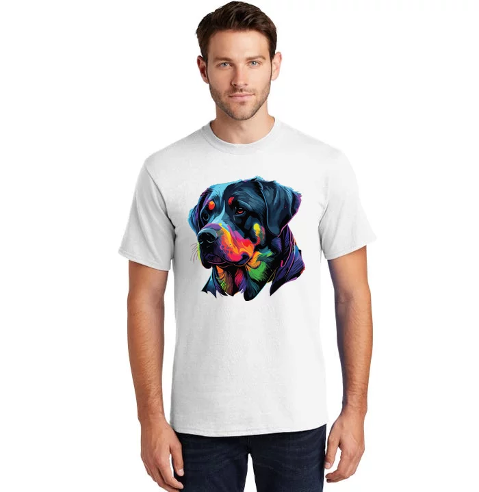 Rottweiler Pop Art Design Funny Rottweiler Tall T-Shirt