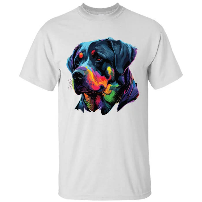 Rottweiler Pop Art Design Funny Rottweiler Tall T-Shirt