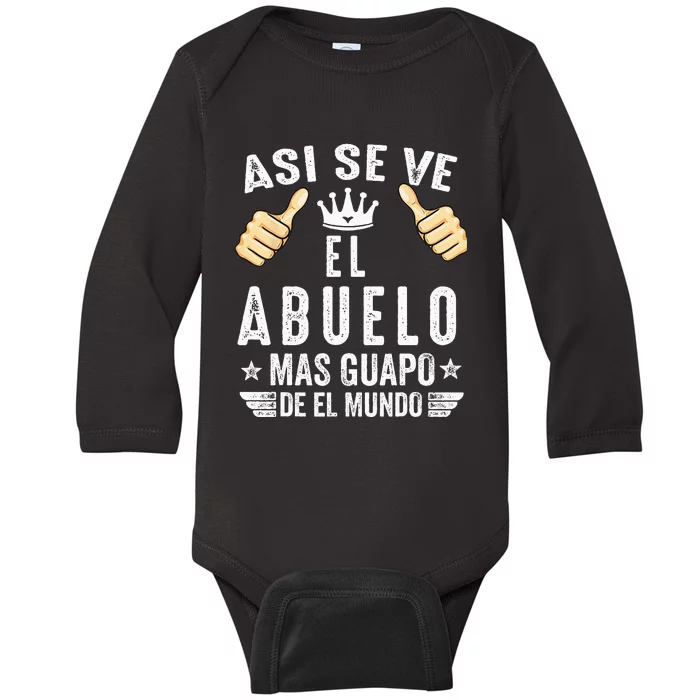 Regalos Para Abuelo Dia Del Padre Camiseta Guapo Abuelo Baby Long Sleeve Bodysuit