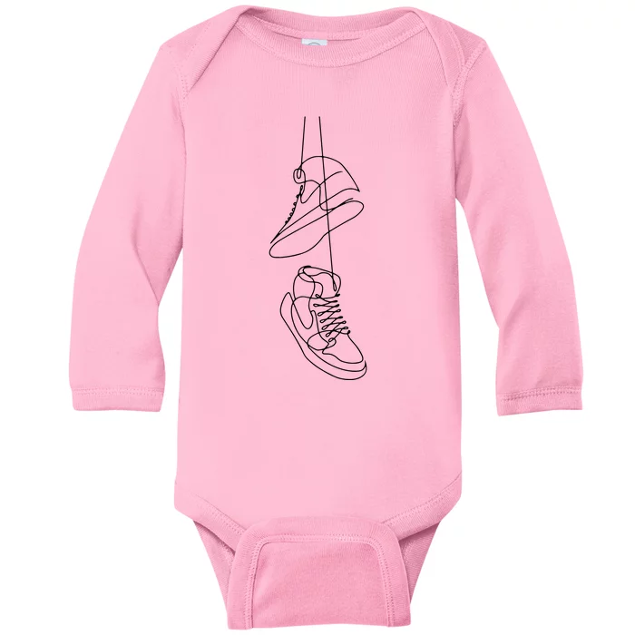 Retro Parody Art Retro Shoes Baby Long Sleeve Bodysuit