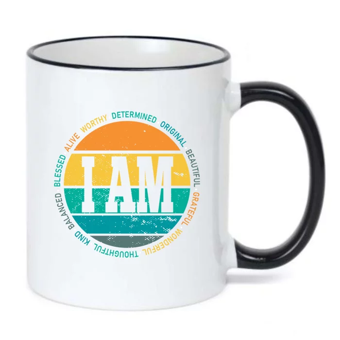 Retro Positive Affirmations Tal Health Awareness Great Gift Black Color Changing Mug