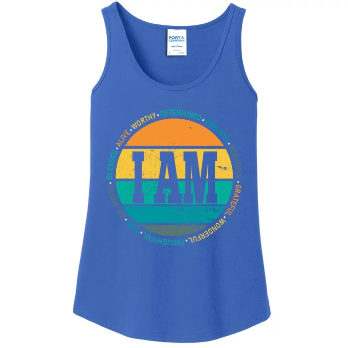 Retro Positive Affirmations Tal Health Awareness Great Gift Ladies Essential Tank