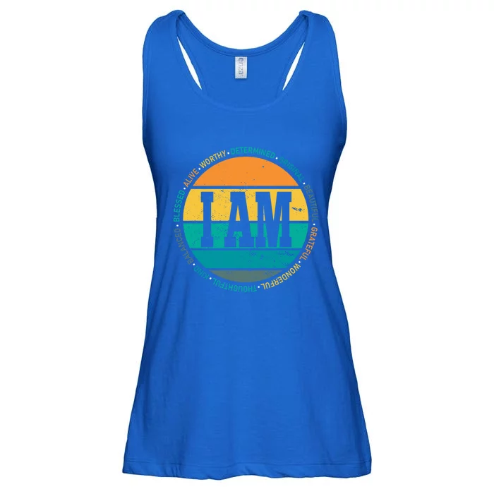 Retro Positive Affirmations Tal Health Awareness Great Gift Ladies Essential Flowy Tank