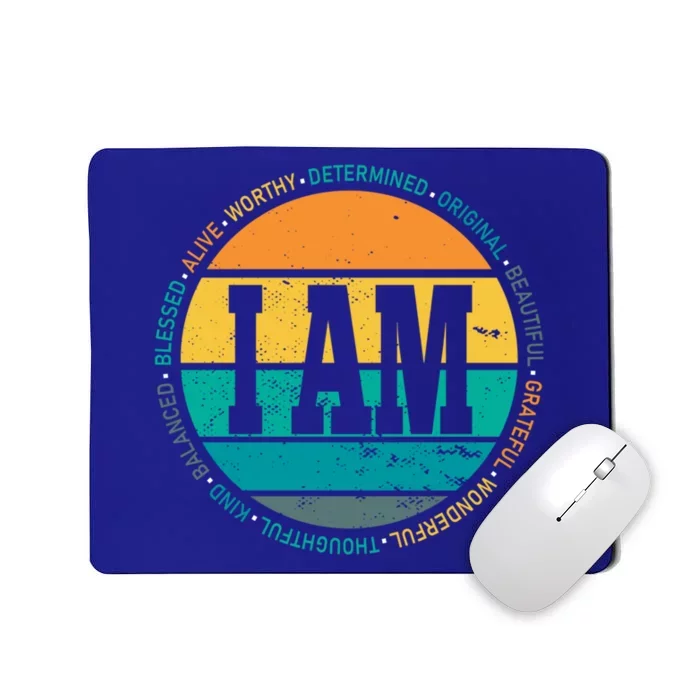 Retro Positive Affirmations Tal Health Awareness Great Gift Mousepad