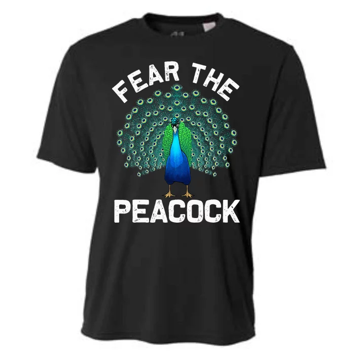 retro Peacock Art For  Colorful Peacock Bird Lover Cooling Performance Crew T-Shirt