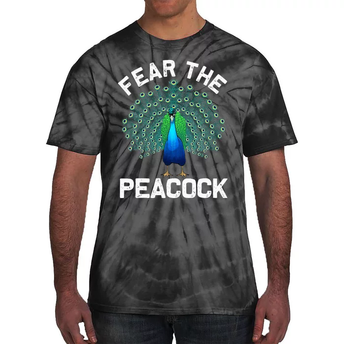 retro Peacock Art For  Colorful Peacock Bird Lover Tie-Dye T-Shirt