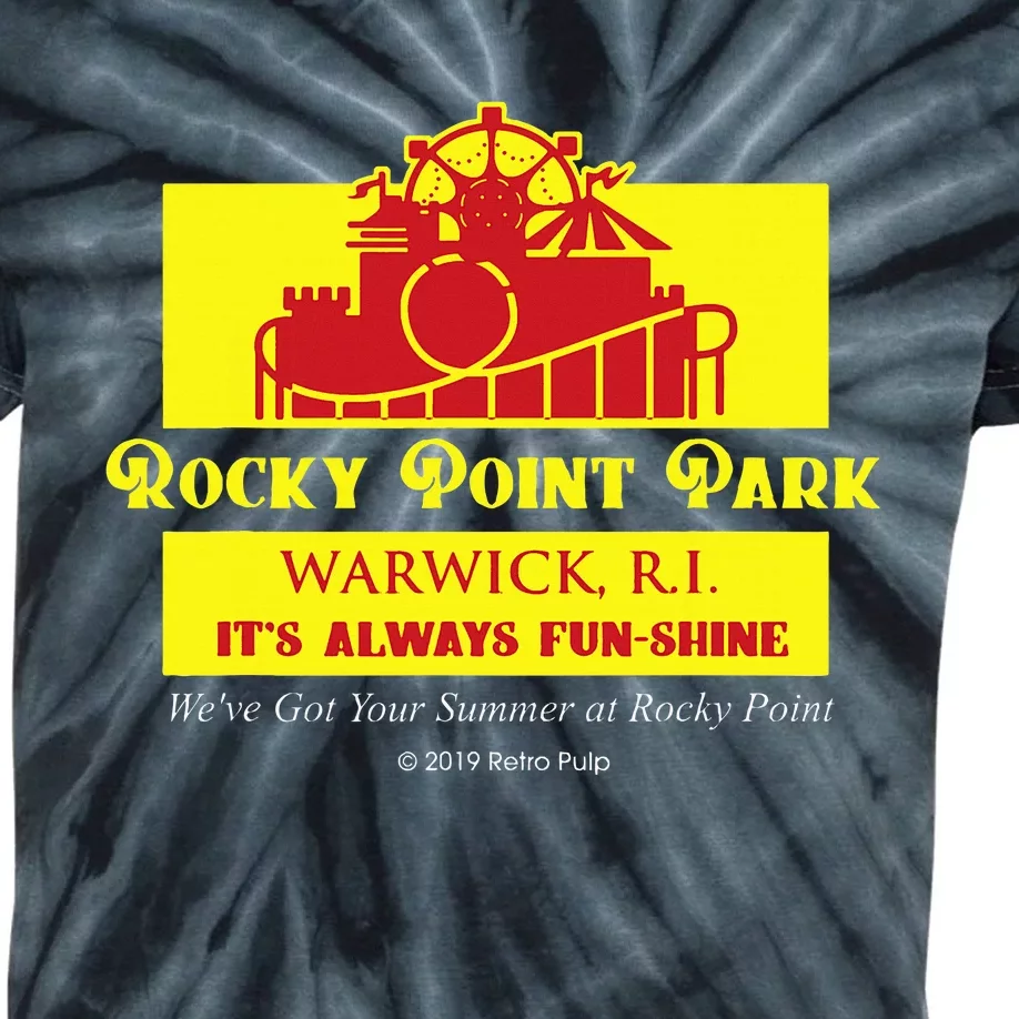 Rocky Point Amusement Park Vintage Warwick Ri Kids Tie-Dye T-Shirt