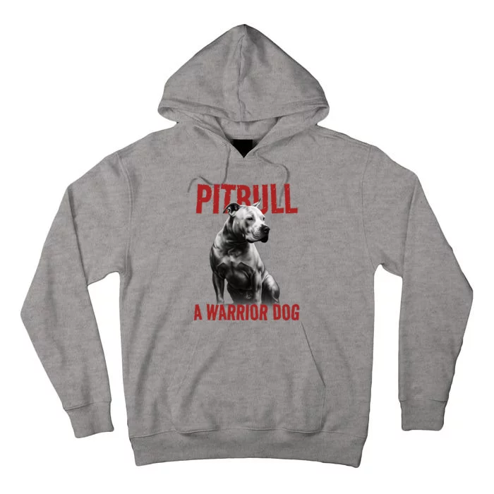 Realistic Pitbull A Warrior Dog Tall Hoodie