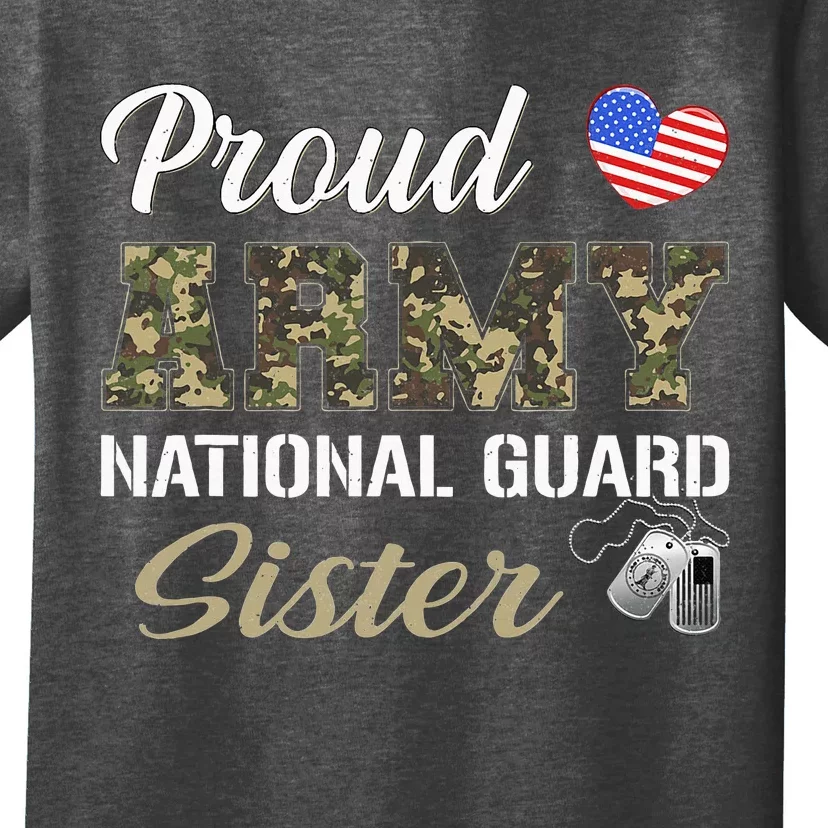 Retro Proud Army National Guard Sister Military Pride Outfit T-Shirt