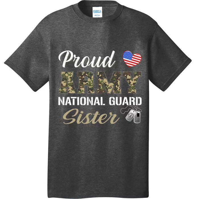 Retro Proud Army National Guard Sister Military Pride Outfit T-Shirt