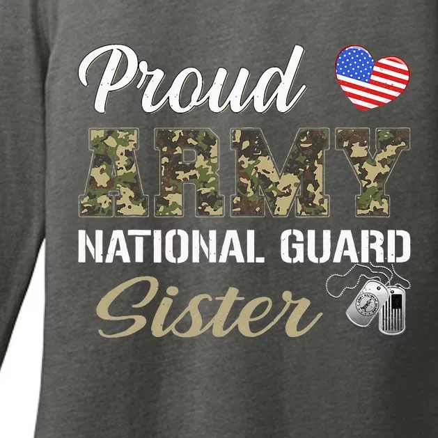 Retro Proud Army National Guard Sister Military Pride Outfit Womens CVC Long Sleeve Shirt