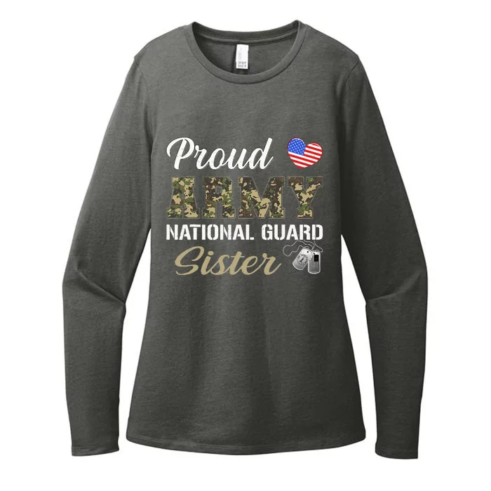 Retro Proud Army National Guard Sister Military Pride Outfit Womens CVC Long Sleeve Shirt