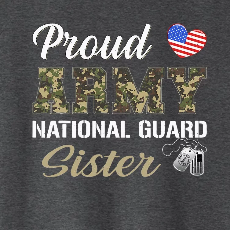 Retro Proud Army National Guard Sister Military Pride Outfit Women's Crop Top Tee