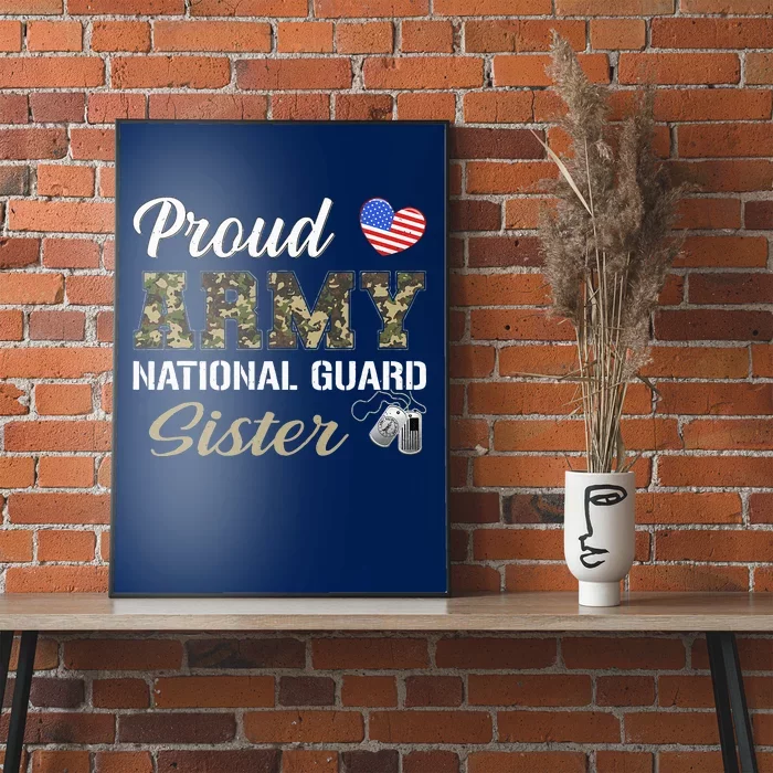 Retro Proud Army National Guard Sister Military Pride Outfit Poster