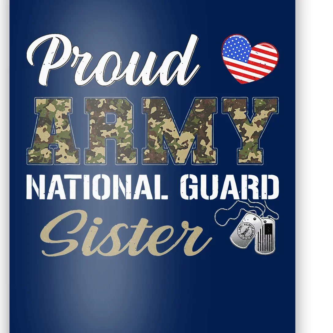 Retro Proud Army National Guard Sister Military Pride Outfit Poster