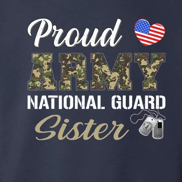 Retro Proud Army National Guard Sister Military Pride Outfit Toddler Hoodie