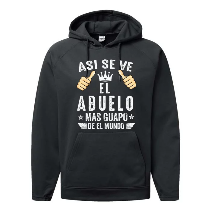 Regalos Para Abuelo Dia Del Padre Camiseta Guapo Abuelo Performance Fleece Hoodie