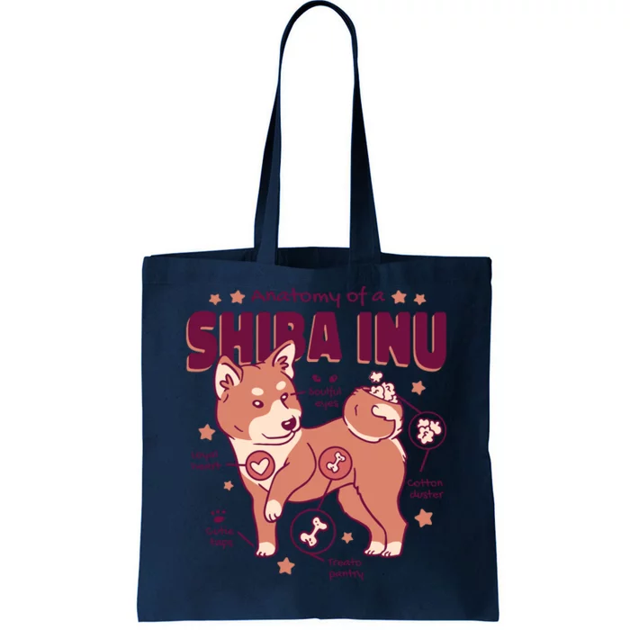 Red Panda Anatomy Tote Bag