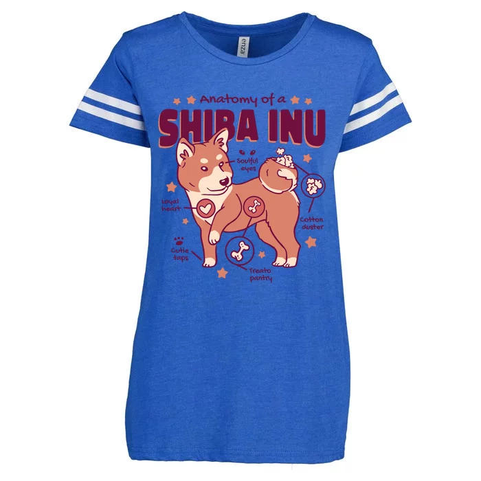 Red Panda Anatomy Enza Ladies Jersey Football T-Shirt