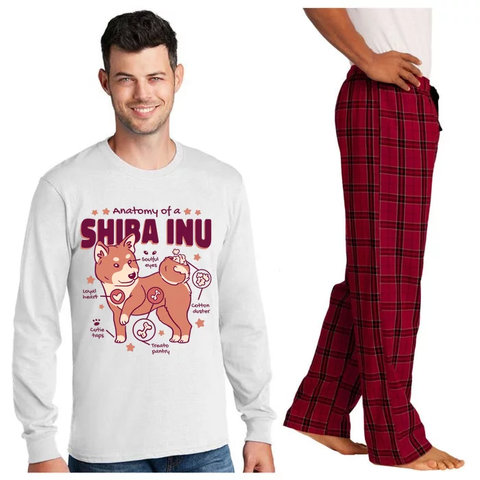 Red Panda Anatomy Long Sleeve Pajama Set