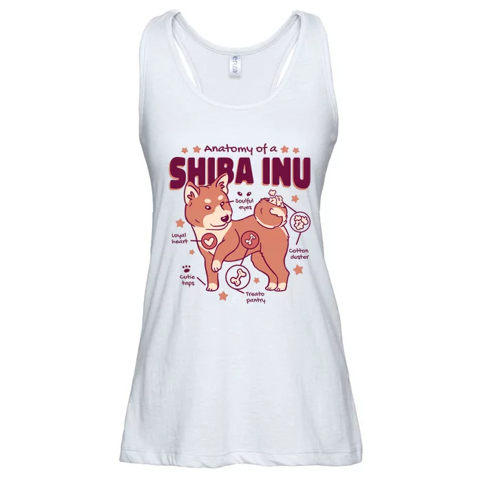 Red Panda Anatomy Ladies Essential Flowy Tank