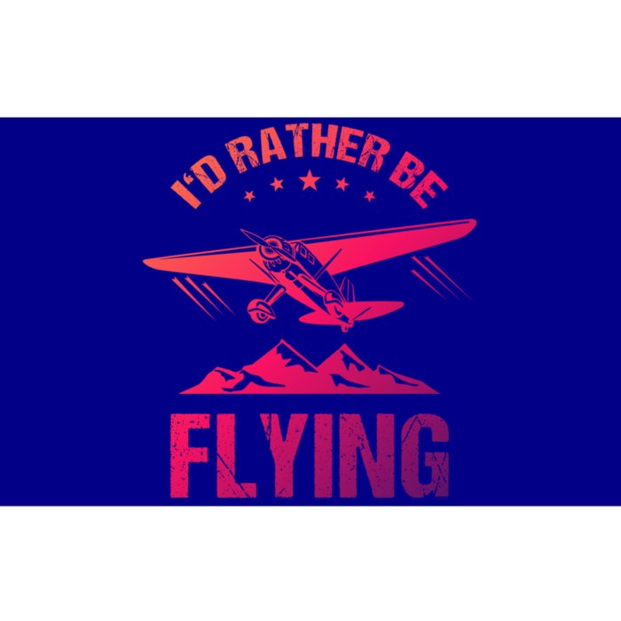 Retro Pilot Aviation ID Rather Be Flying Plane Gift Pilot Gift Bumper Sticker