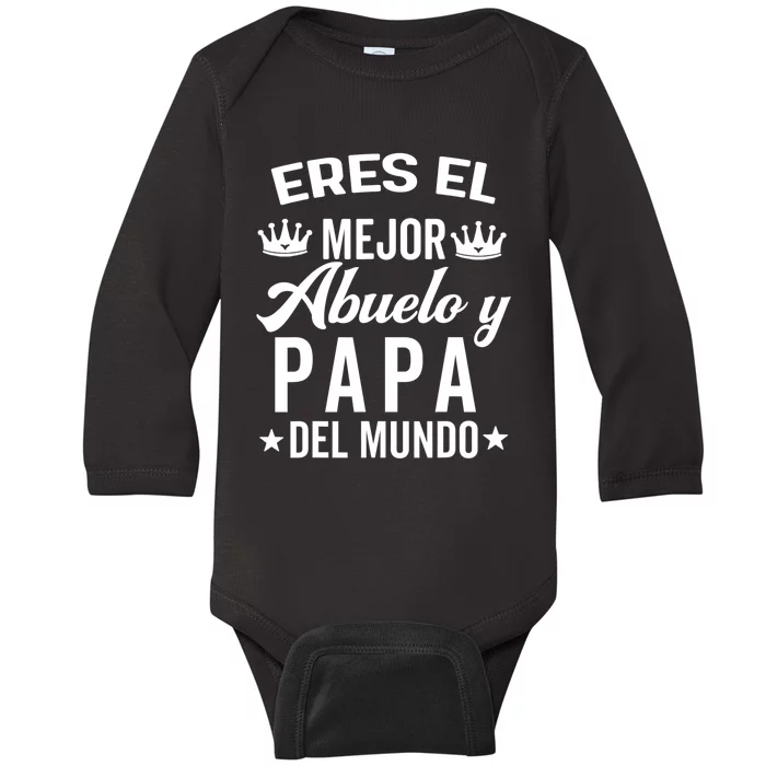 Regalos Para Abuelo Dia Del Padre Camiseta Mejor Abuelo Baby Long Sleeve Bodysuit