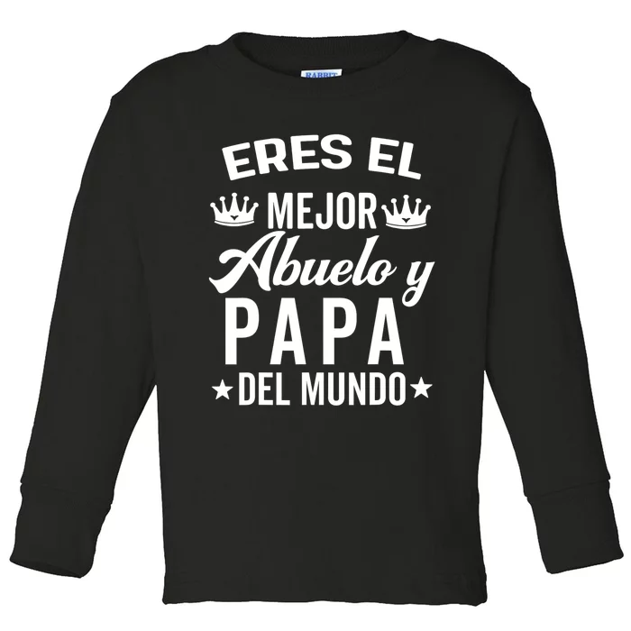 Regalos Para Abuelo Dia Del Padre Camiseta Mejor Abuelo Toddler Long Sleeve Shirt