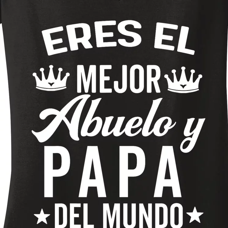 Regalos Para Abuelo Dia Del Padre Camiseta Mejor Abuelo Women's V-Neck T-Shirt