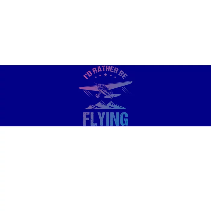 Retro Pilot Aviation ID Rather Be Flying Plane Gift Pilot Gift Bumper Sticker