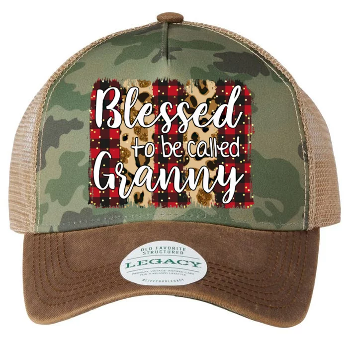 Red Plaid Blessed To Be Called Granny Mothers Day Christmas Cool Gift Legacy Tie Dye Trucker Hat