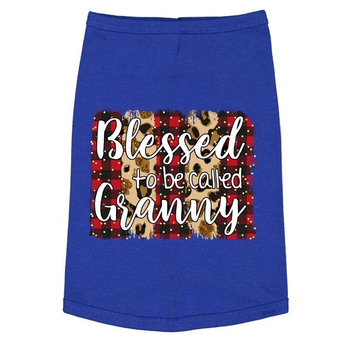 Red Plaid Blessed To Be Called Granny Mothers Day Christmas Cool Gift Doggie Tank