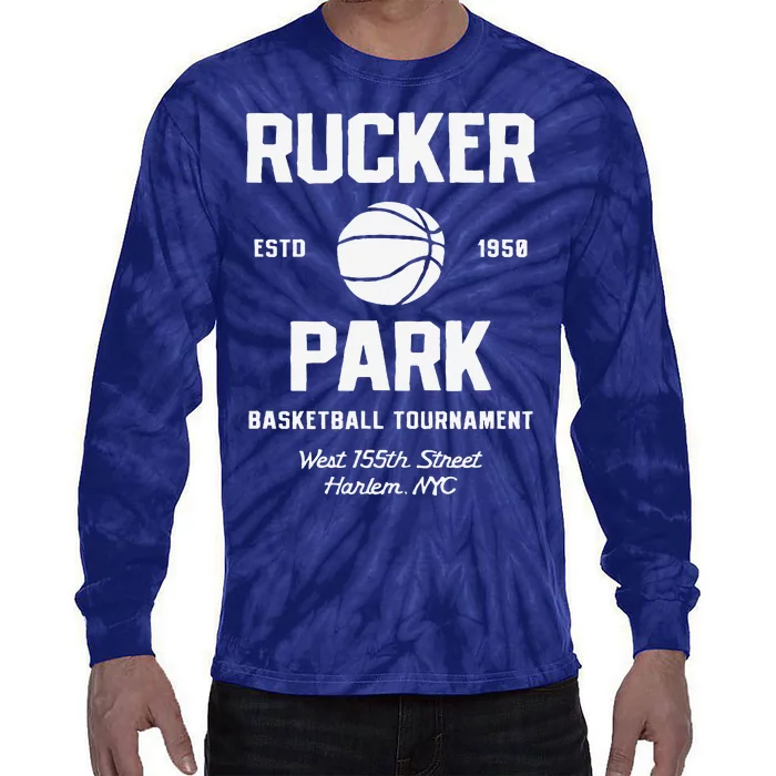 Rucker Park Basketball Tournament Harlem Nyc Streetball Tie-Dye Long Sleeve Shirt