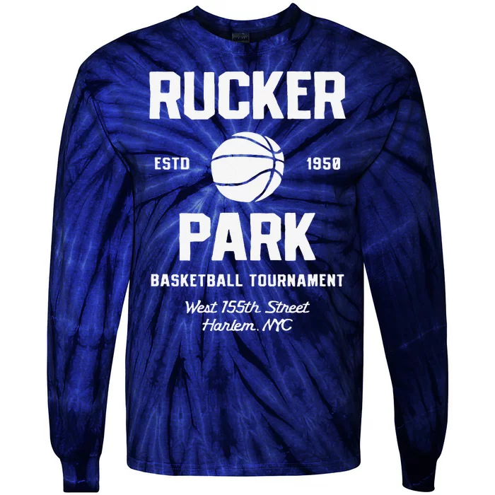 Rucker Park Basketball Tournament Harlem Nyc Streetball Tie-Dye Long Sleeve Shirt