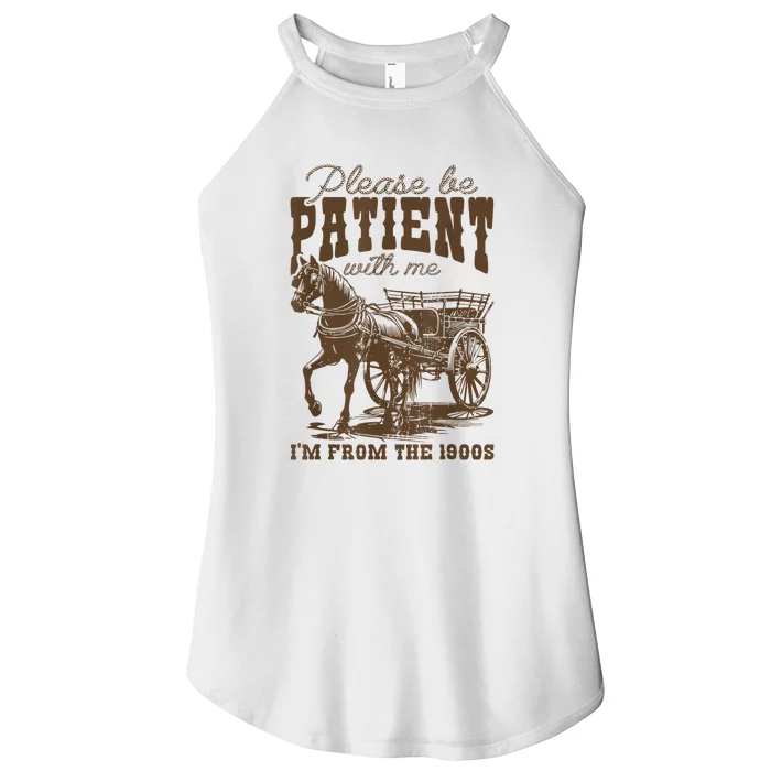 Retro Please Be Patient With Me Im From The 1900s Gift Women’s Perfect Tri Rocker Tank